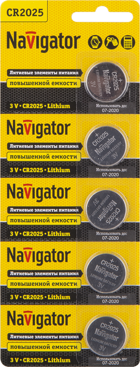 Элемент питания Navigator 94 764 NBT-CR2025-BP5