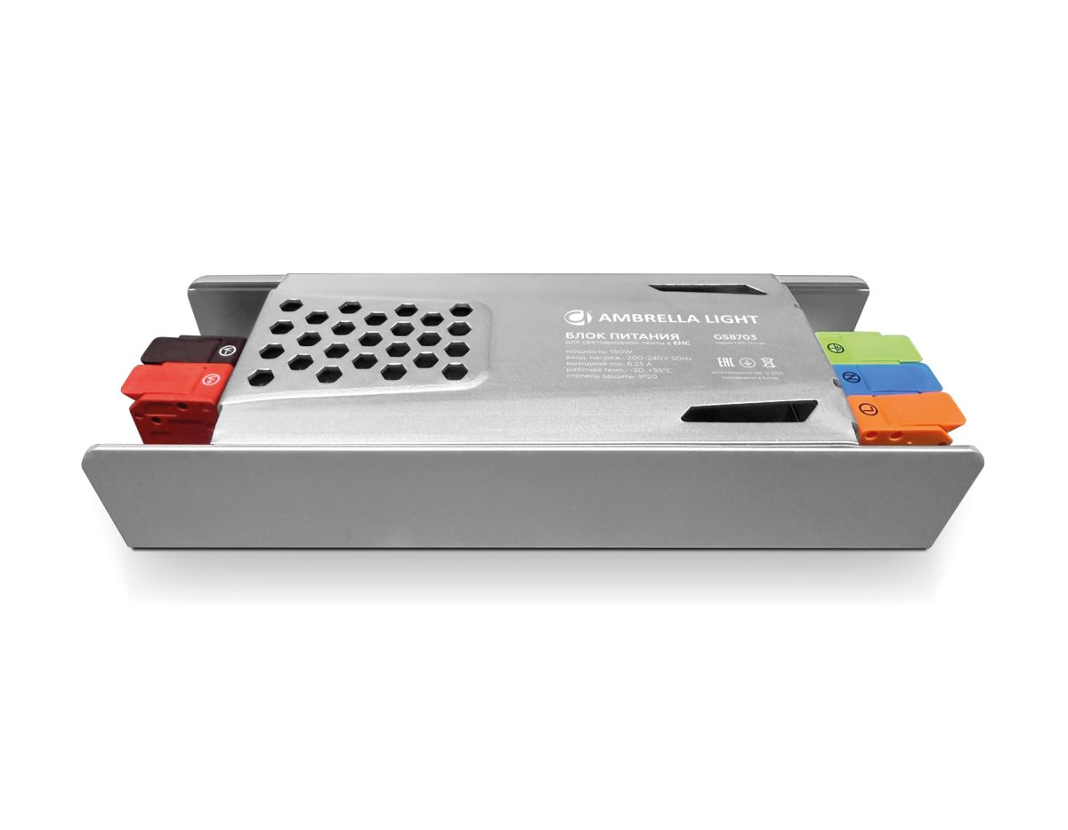 Блок питания с EMC 24V 150W 6,25A IP20 200-240V 166*58*28 GS8703