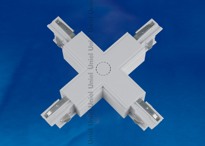 UBX-A41 SILVER 1 POLYBAG Соединитель для шинопроводов Х-образный. Цвет — серебряный. Упаковка — поли