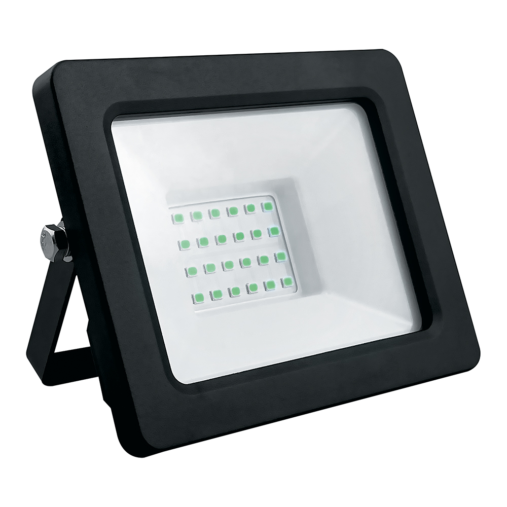 Прожектор светодиодный : 2835SMD, 30W зеленый AC220V/50Hz IP65, в черном компактном корпусе, LL-903