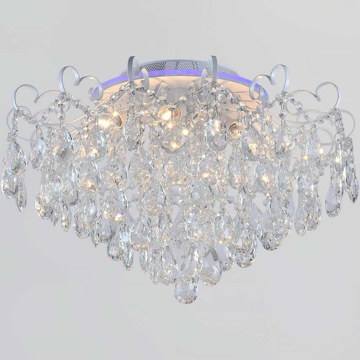 04024-0.3-07 WH+SILVER PN+RGB светильник потолочный