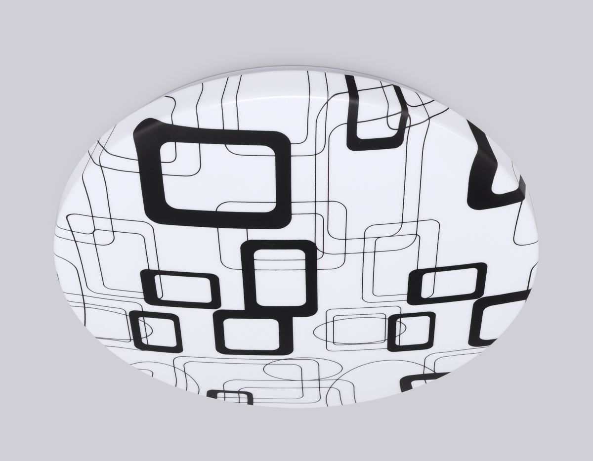 Потолочный светодиодный светильник FZ1044 WH/BK белый/черный 30W 6400K D370*55 (Без ПДУ)