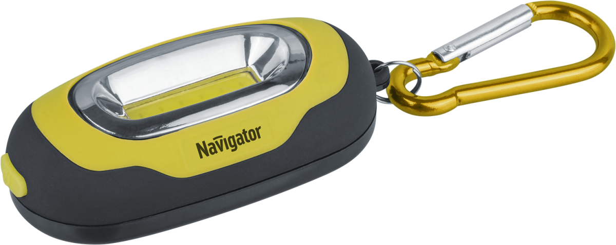 Фонарь Navigator 93 656 NPT-KC07-Y-2CR2032 брелок пласт.1COB LED(1Вт) 3 реж.желт