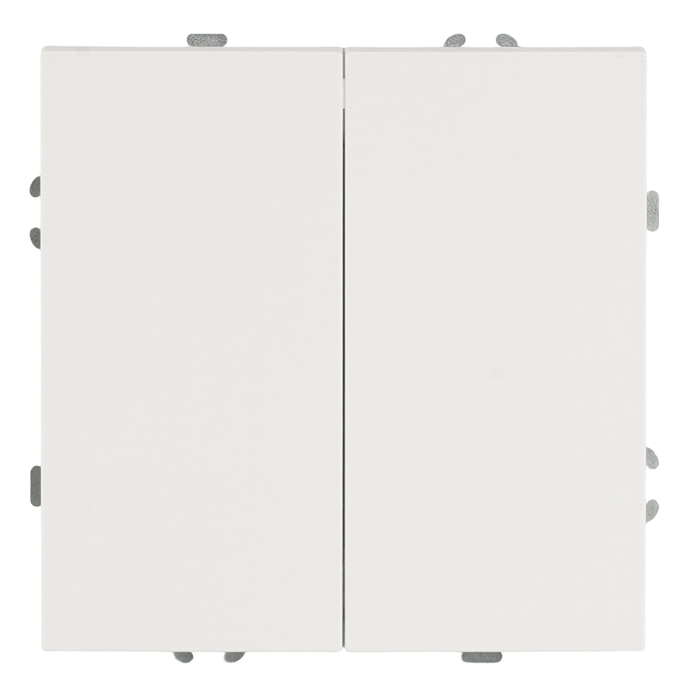 Выключатель 2-клавишный (механизм), СЗК, 250В, 10А, серия Эмили, RSW10-5104-01ZK, белый фарфор, soft