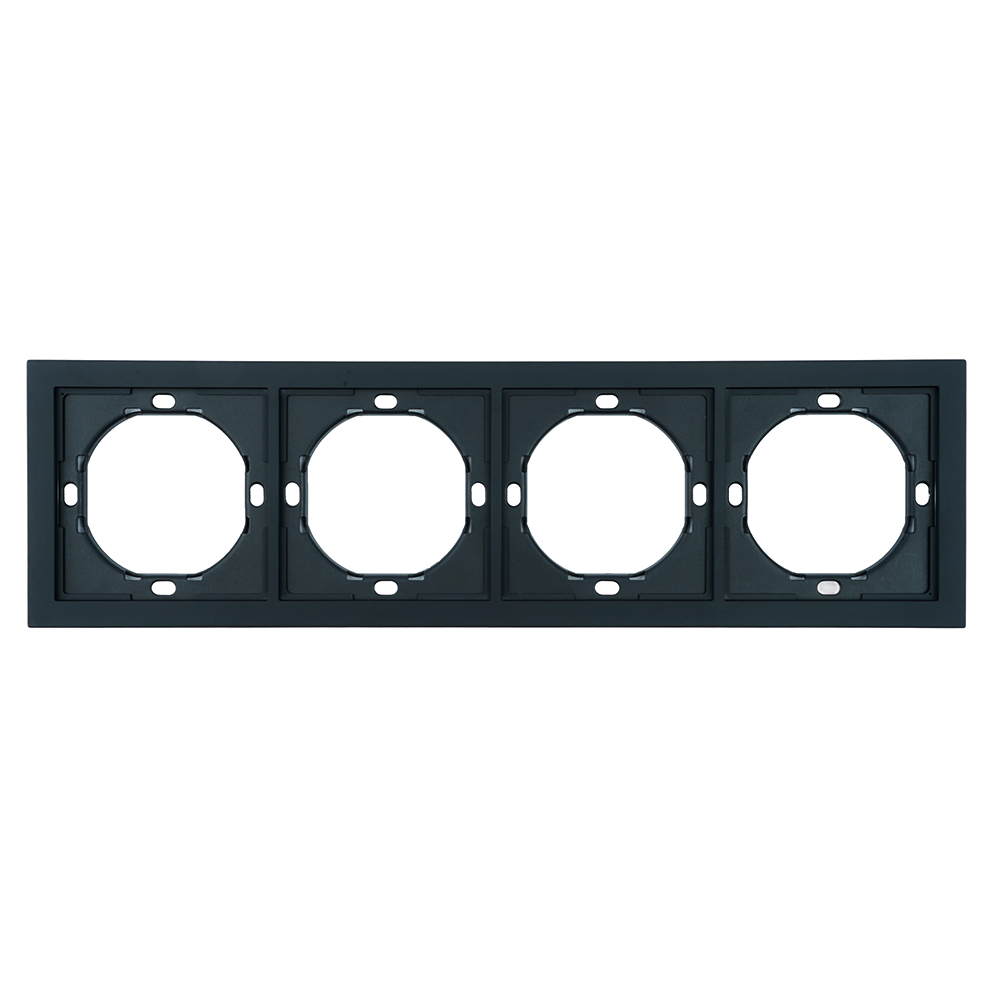 Рамка 4-местная, серия Мия, PFR00-3004-05, черный бархат