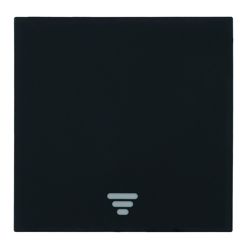 Выключатель 1-клавишный самовозвратный (механизм), 250В, 10А, серия Мия, RSW10-3112-05, черный барха