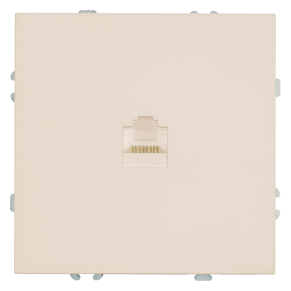 Розетка компьютерная 1-местная RJ-45 (механизм) серия Эмили, RST00-5117-08, кашемир, soft touch