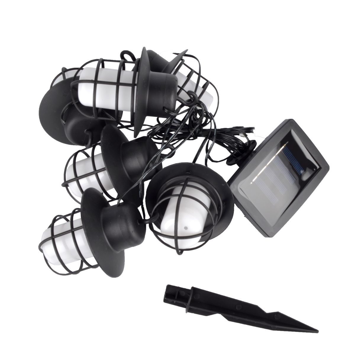 USL-S-121/PT2500 LANTERNS Садовая гирлянда на солнечной батарее "Фонарики". 72 светодиода. Эффект пл
