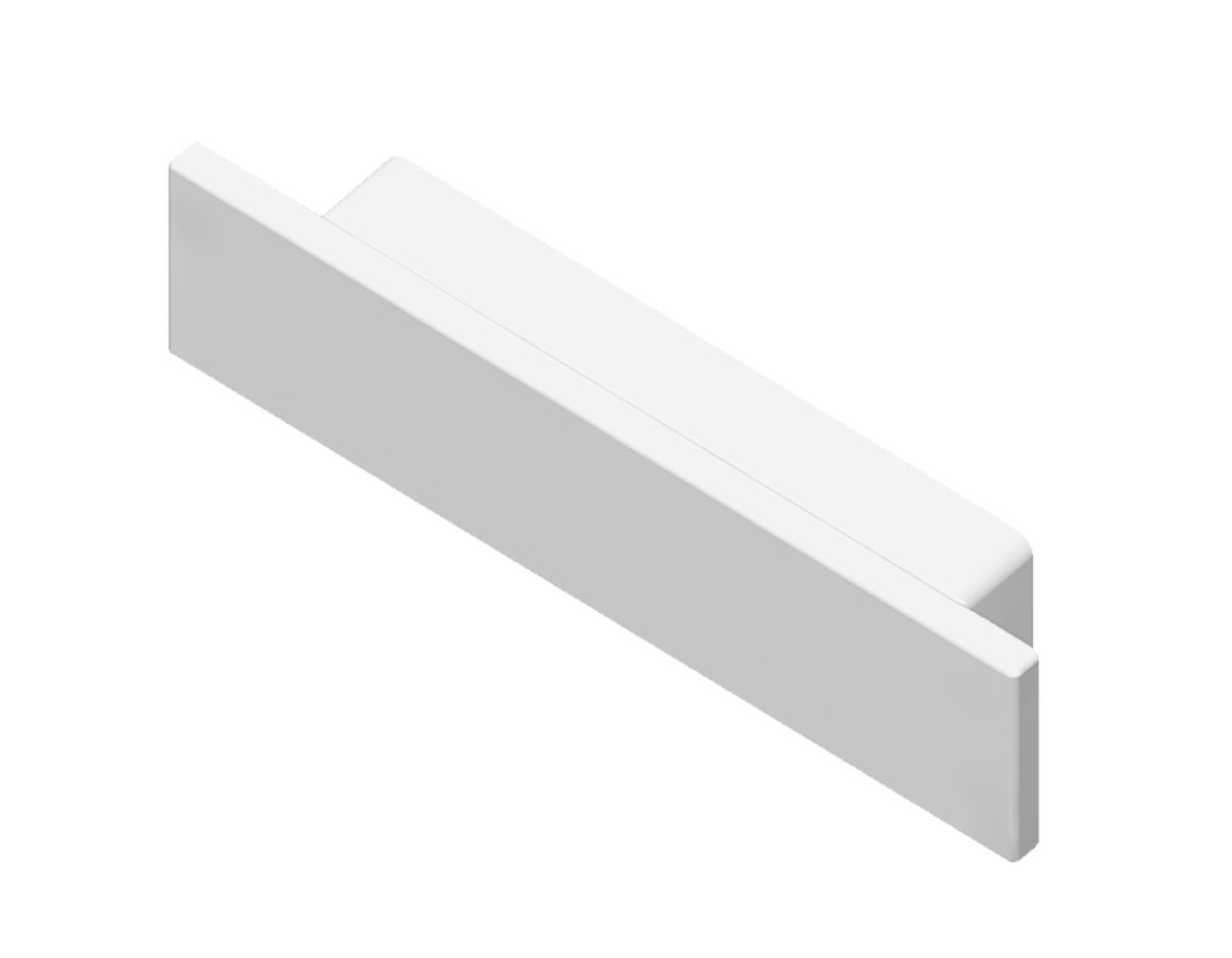 Заглушка GP8450 WH белый 23.8*6 для накладного алюминиевого профиля GP1800 (комплект 4шт)