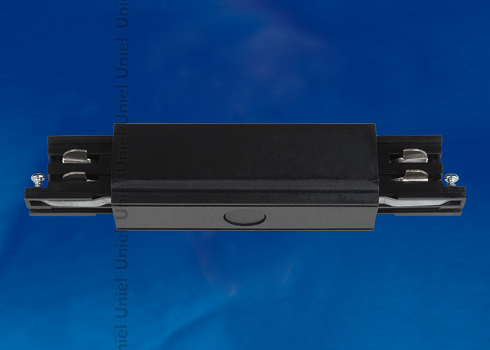 UBX-A12 BLACK 1 POLYBAG Соединитель для шинопроводов прямой внешний. Трехфазный. Цвет — черный. Упак