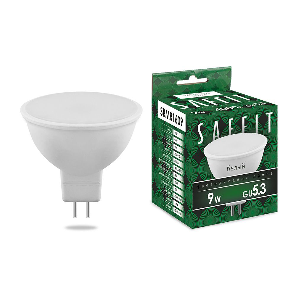 Лампа светодиодная, 9W 230V GU5.3 4000K, SBMR1609