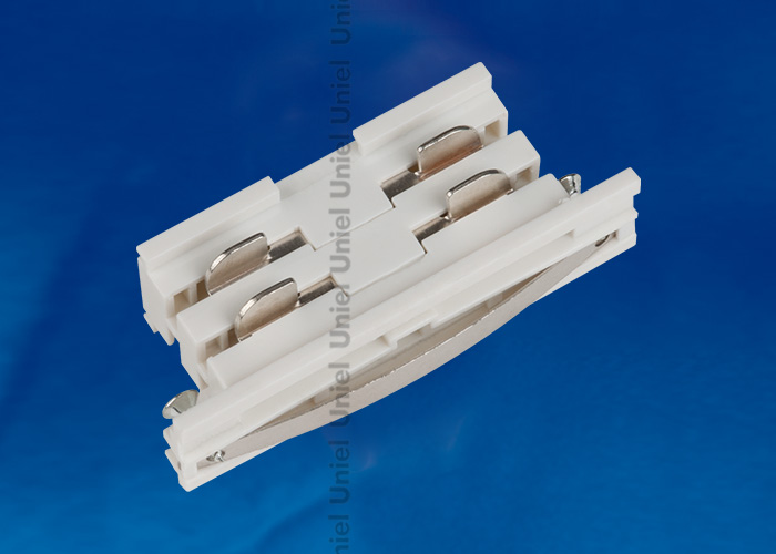 UBX-A11 WHITE 1 POLYBAG Соединитель для 2-х шинопроводов прямой внутренний. Трехфазный. Цвет — белый