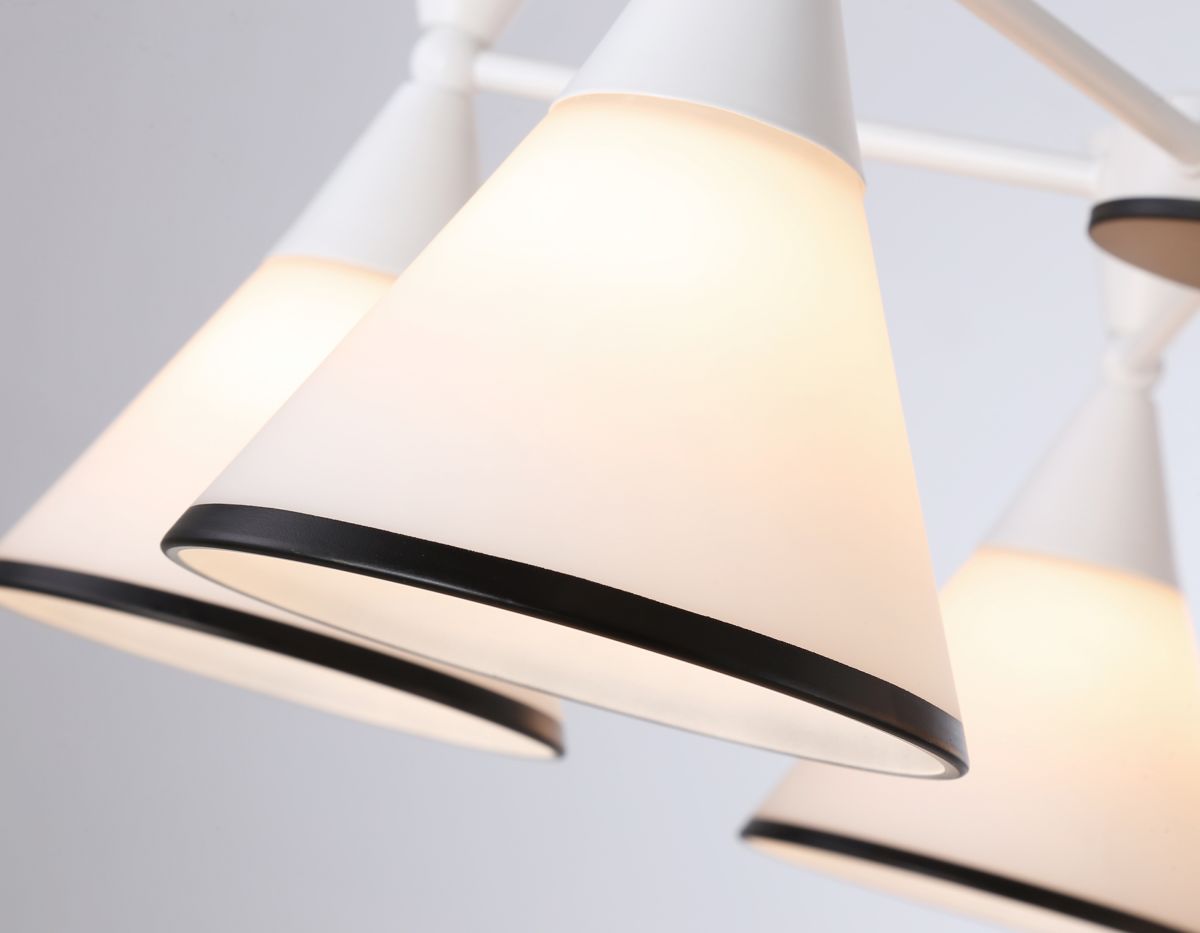 Подвесной светильник TR3165/5 WH/BK белый/черный E27/5 max 60W D580*380