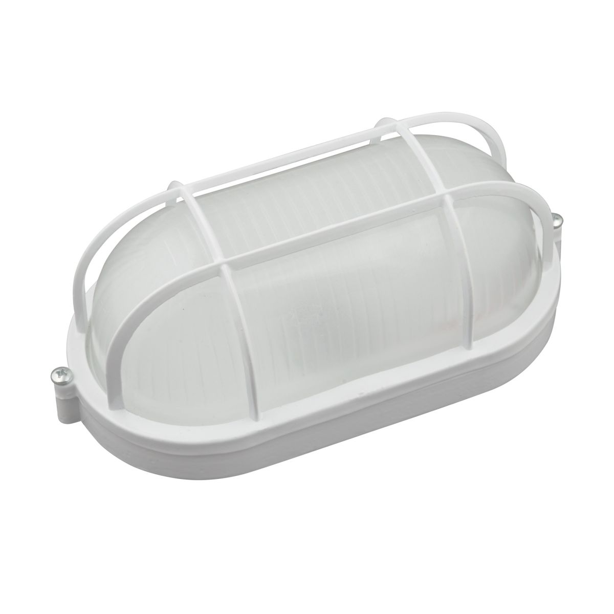 ULW-K24A 8W/4000K IP54 WHITE Светильник светодиодный влагозащищенный. Овал с решеткой. Белый свет (4