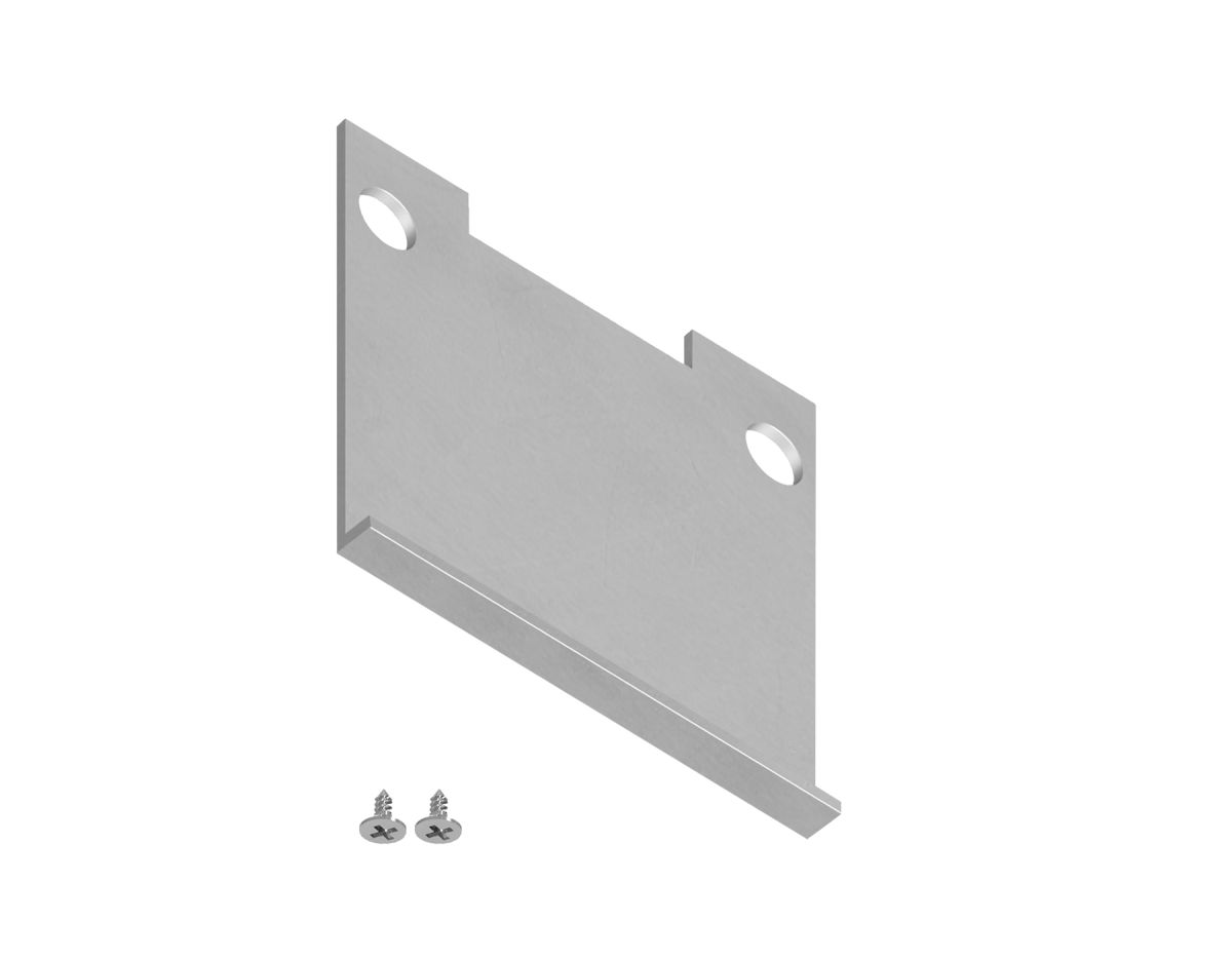 Заглушка GP8470 SL серебро 25*25 для накладного алюминиевого профиля GP2500 (комплект 4шт)