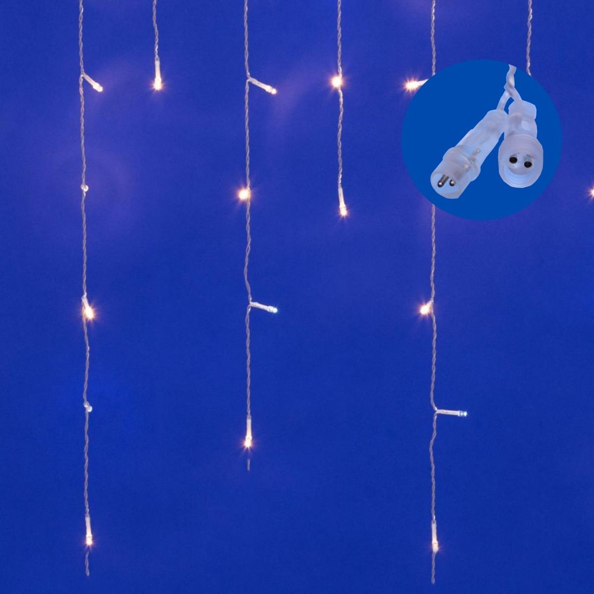 ULD-B25006-440/TTK WARMWHITE-WHITE IP44 Бахрома светодиодная с эффектом мерцания, 25м. Соединяемая.