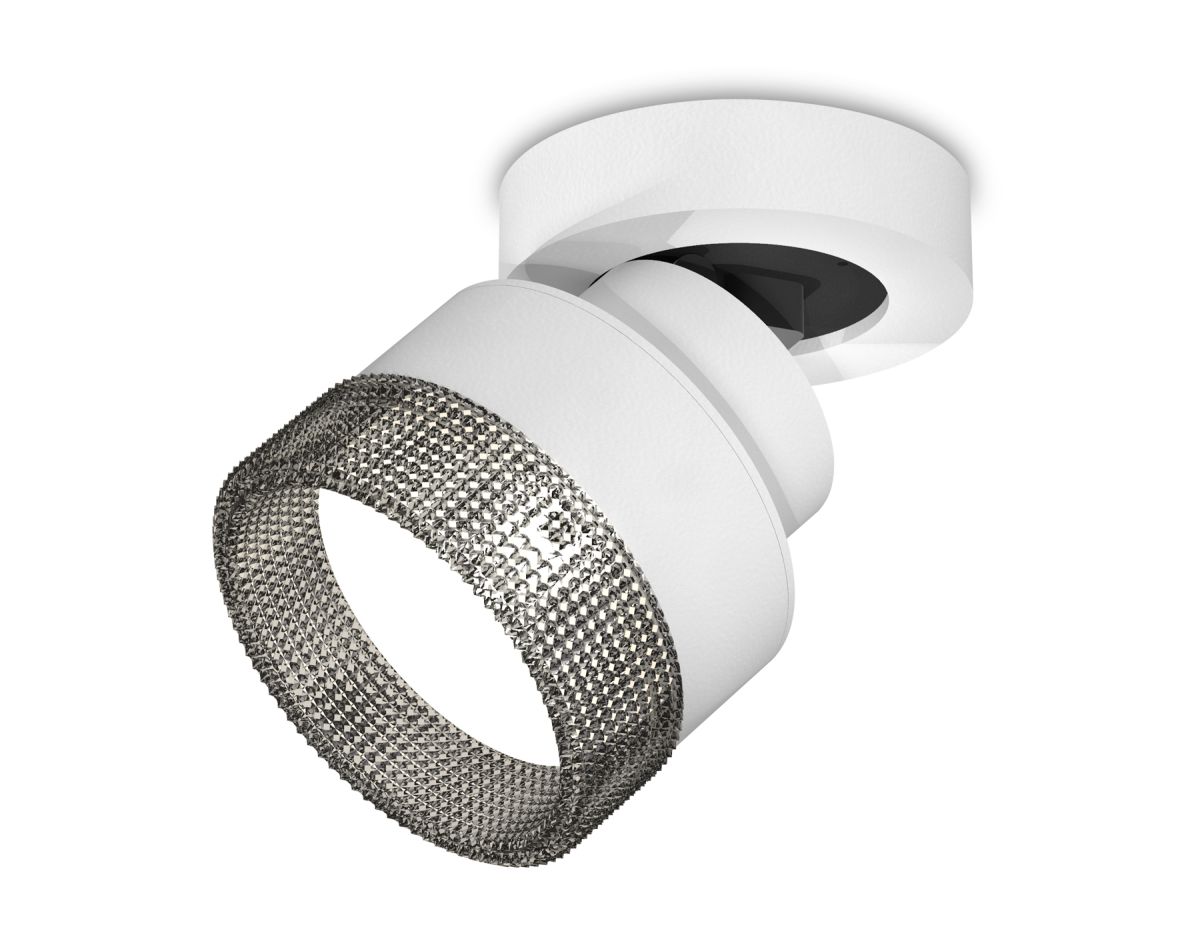 Комплект накладного поворотного светильника с композитным хрусталем XM8101041 SWH/BK белый песок/тон