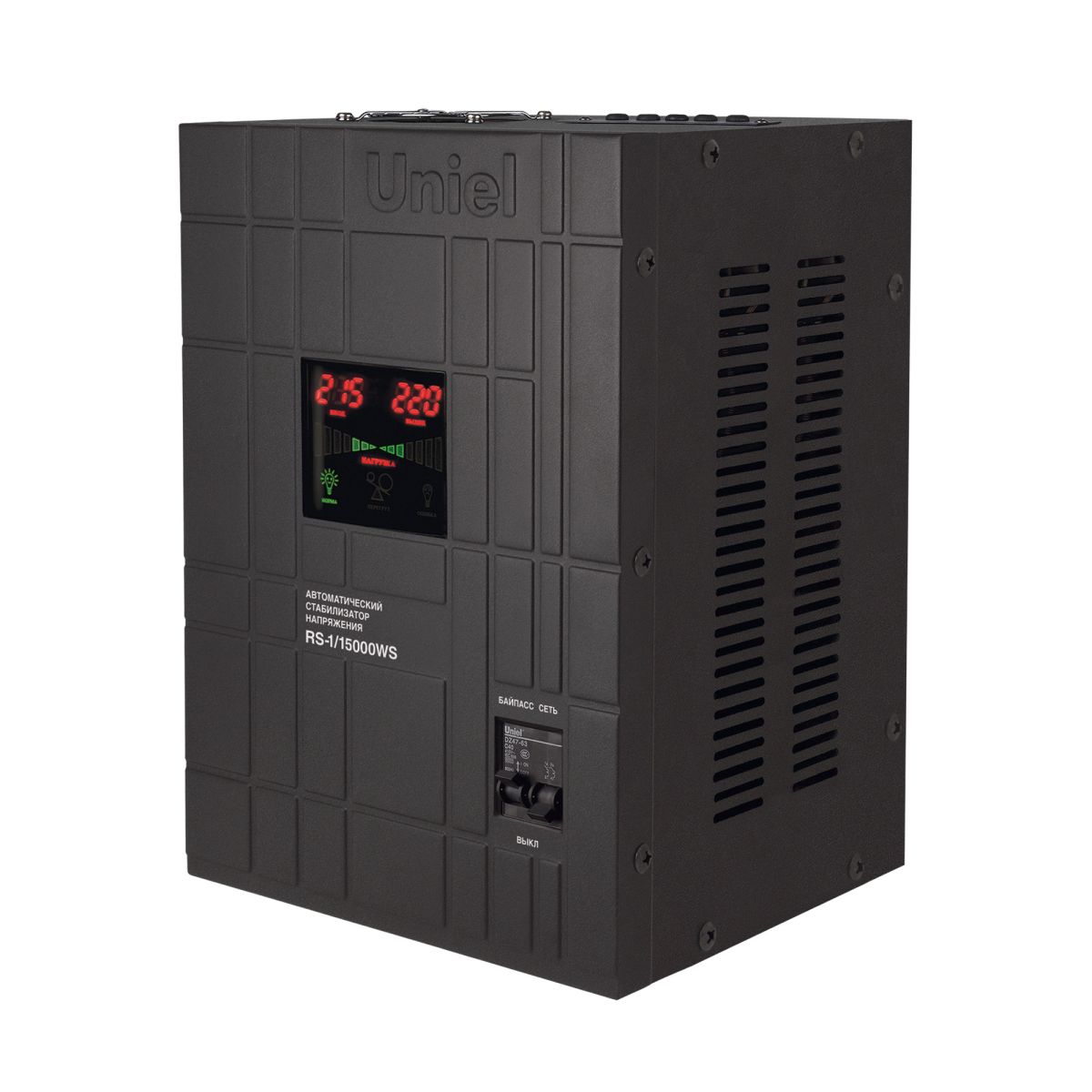 RS-1/15000WS Стабилизатор напряжения релейный однофазный настенный, с гальванической развязкой, 1500