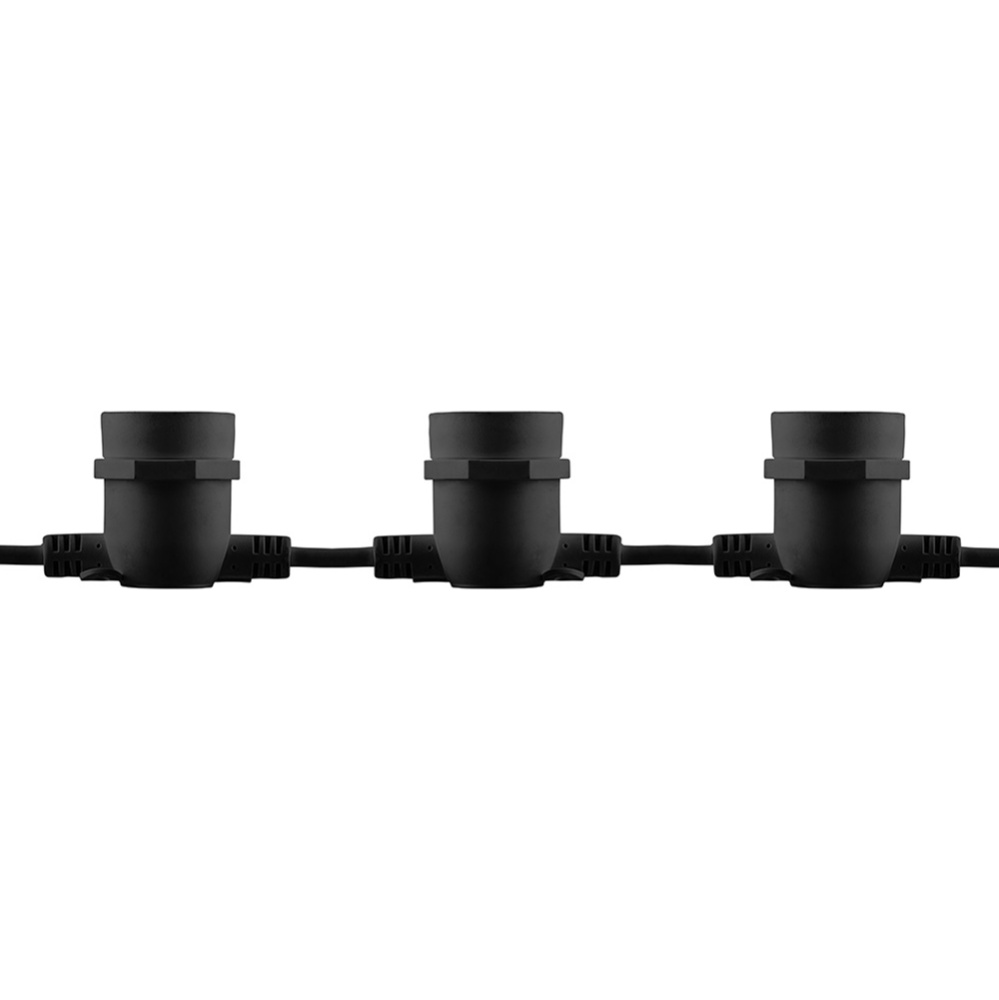 Гирлянда 230V  10 E27 черный, шаг 50cm, IP 65, 8м (3м сетевой шнур),  CL50-8