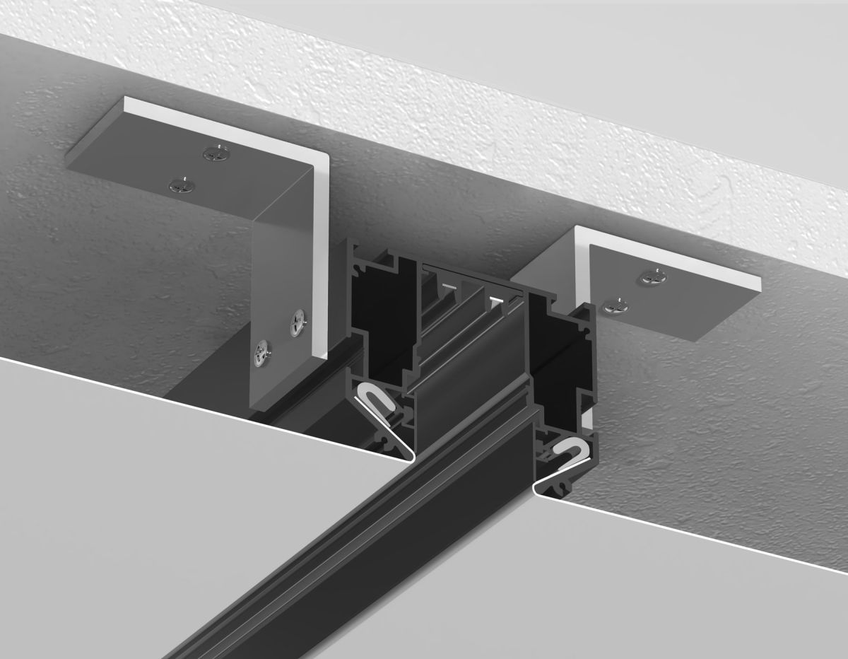 Шинопровод для монтажа в натяжной ПВХ потолок системы крепления гарпун Magnetic SMART 220V 25mm GL10