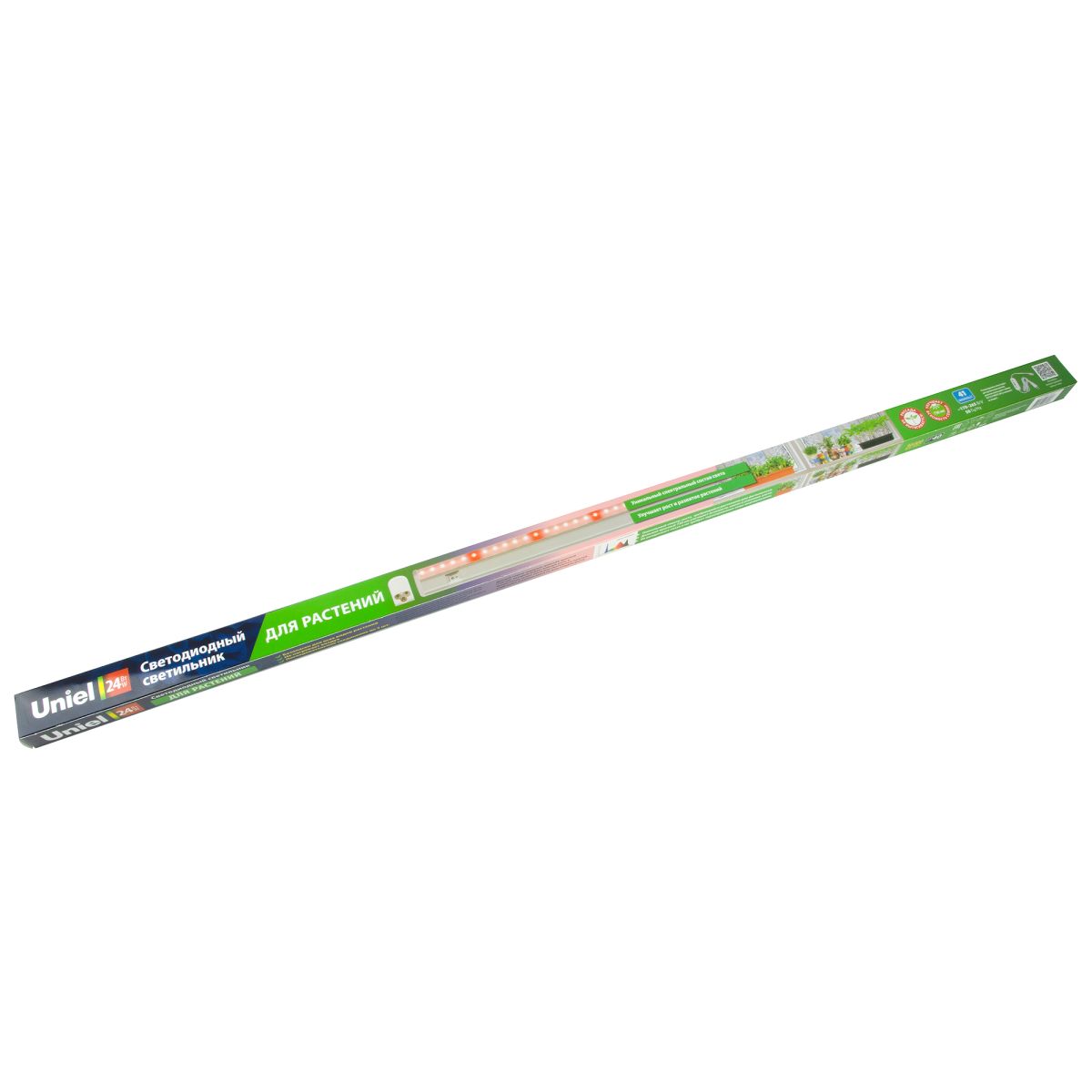ULI-P33-24W/SPLX IP40 WHITE Светильник для растений светодиодный линейный, 872мм, выкл. на корпусе.
