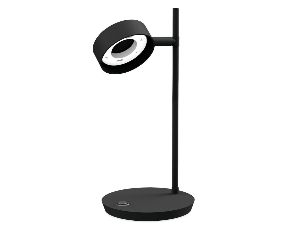 Корпус светильника настольный поворотный для насадок Ø85мм с выключателем C9802 SBK черный песок D15