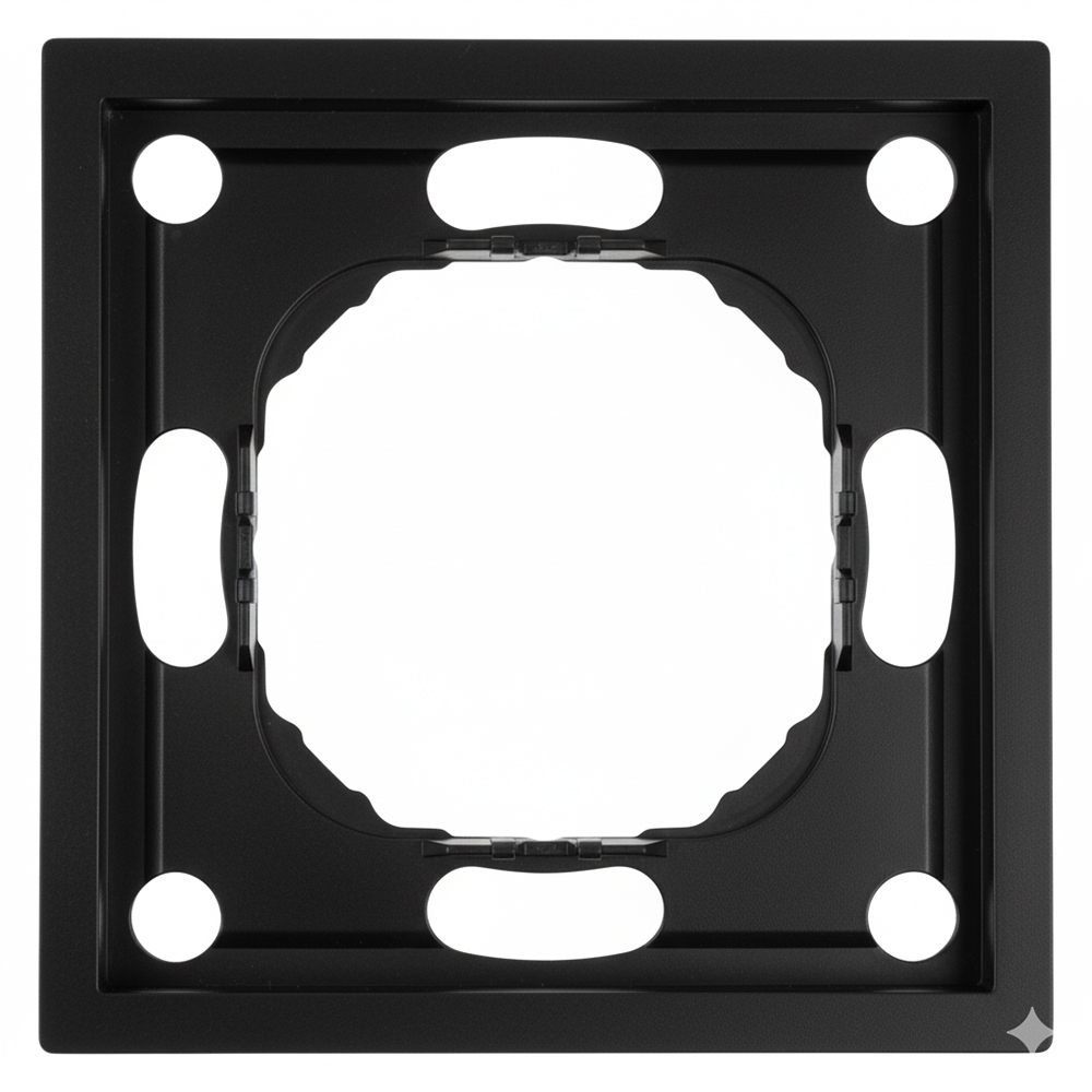 Рамка 1-местная серия Эмили, PFR00-5001-05, черный уголь, soft touch