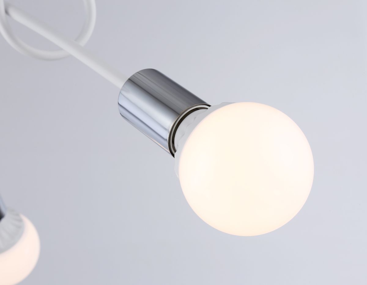 Потолочный светильник в стиле лофт TR80414/3 WH/CH белый/хром E27/3 max 60W D670*370