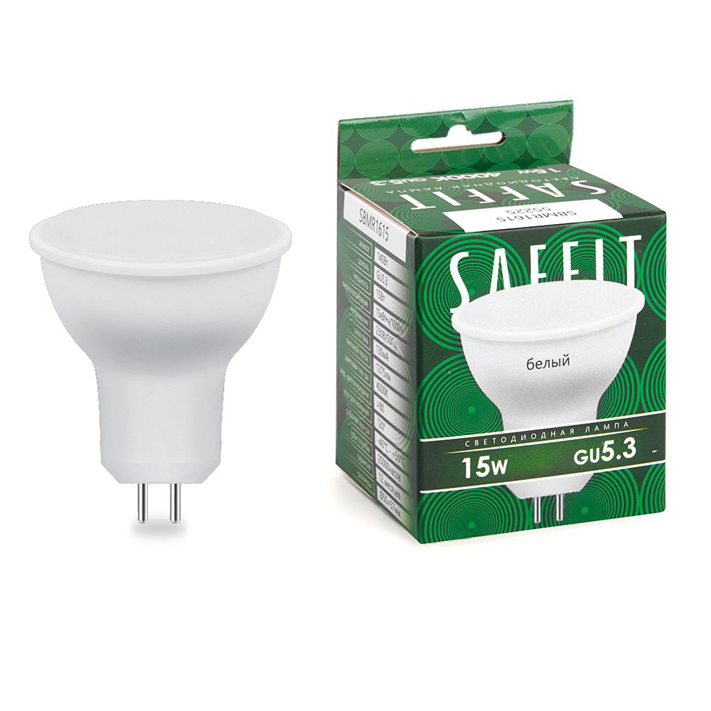Лампа светодиодная, 15W 230V GU5.3 4000K MR16, SBMR1615