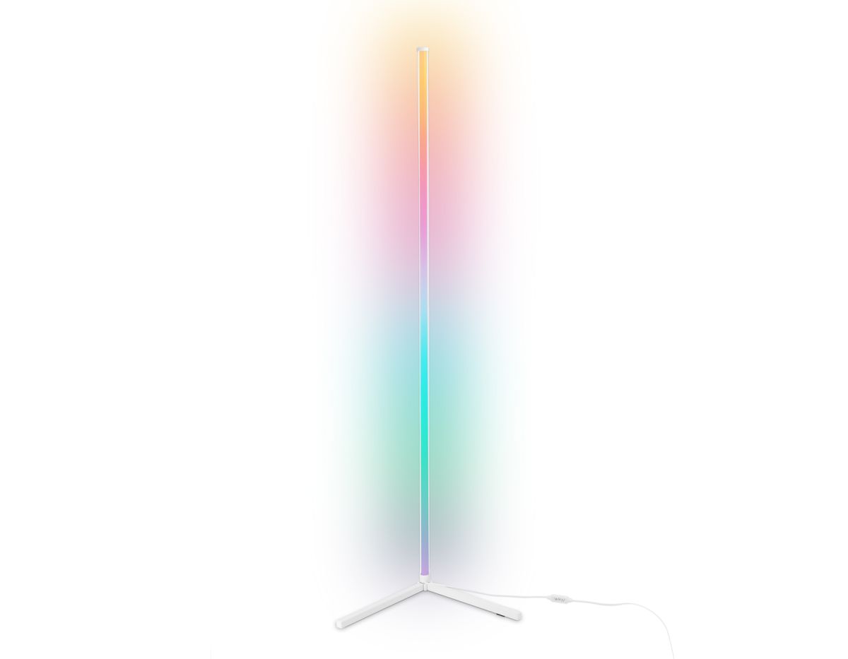 Светильник светодиодный напольный RGB с пультом FL8025 WH белый LED 20W RGB D32*1650 (ПДУ РАДИО 2.4G