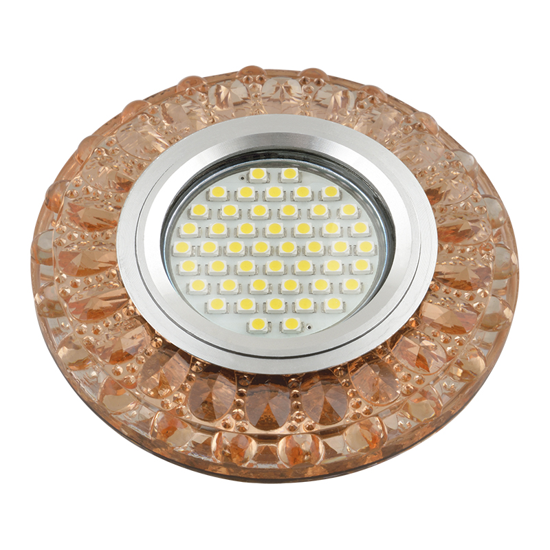 DLS-L151 GU5.3 GLASSY/TEA Светильник декоративный встраиваемый, серия Luciole. Без лампы, цоколь GU5