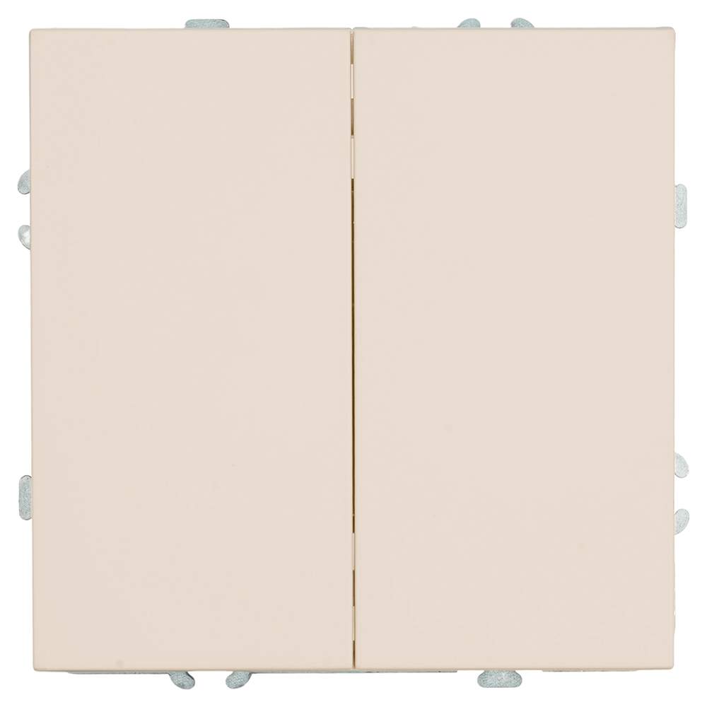 Переключатель 2-клавишный (механизм) 250В, 10А, серия Эмили, RSW10-5107-08, кашемир, soft touch