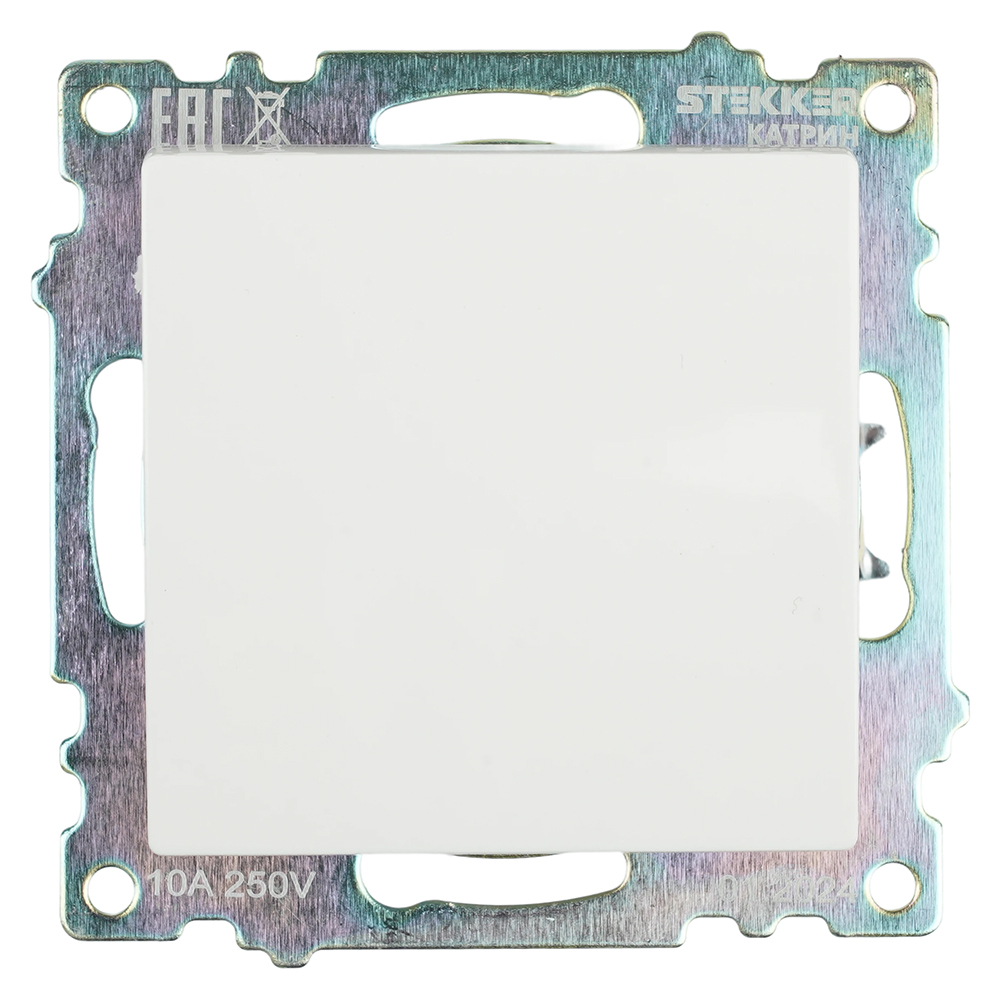 Выключатель электрический 1-клавишный (механизм), серия Катрин, GLS10-7103-01, белый