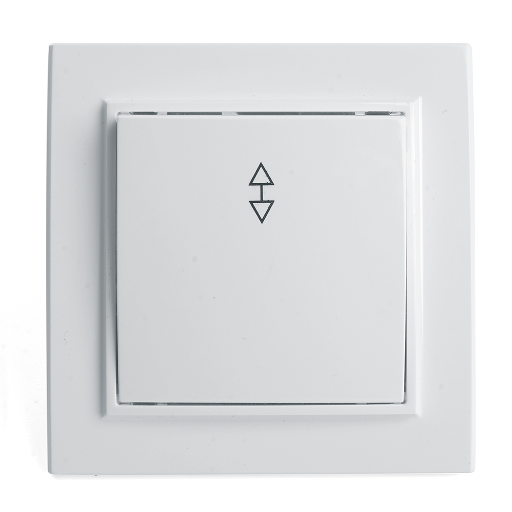 Выключатель (переключатель) электрический 1-клавишный, серия Эрна, PSW10-9005-01, белый