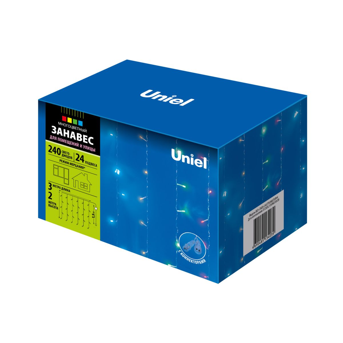 ULD-C3020-240/TTK MULTI IP44 Занавес светодиодный с эффектом мерцания, 3х2м. Соединяемый. 240 светод