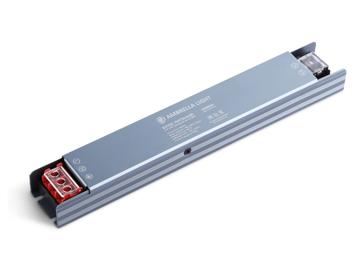 Блок питания для светодиодной ленты 24V 16.7A 400W IP20 185-260V 235*35*22 GS8830