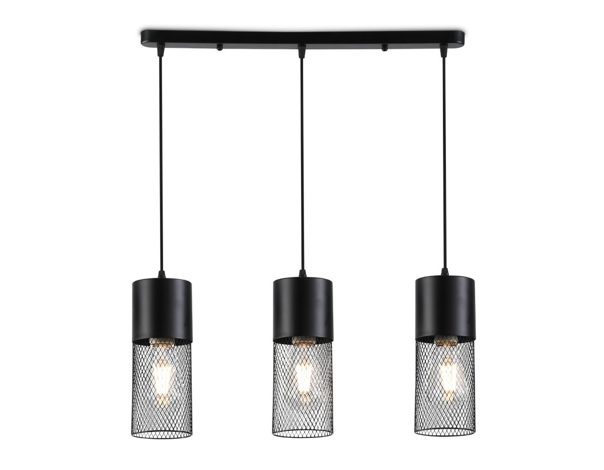 Светильник подвесной TR8501/3 BK черный E27/3 max 60W 550*100*1000