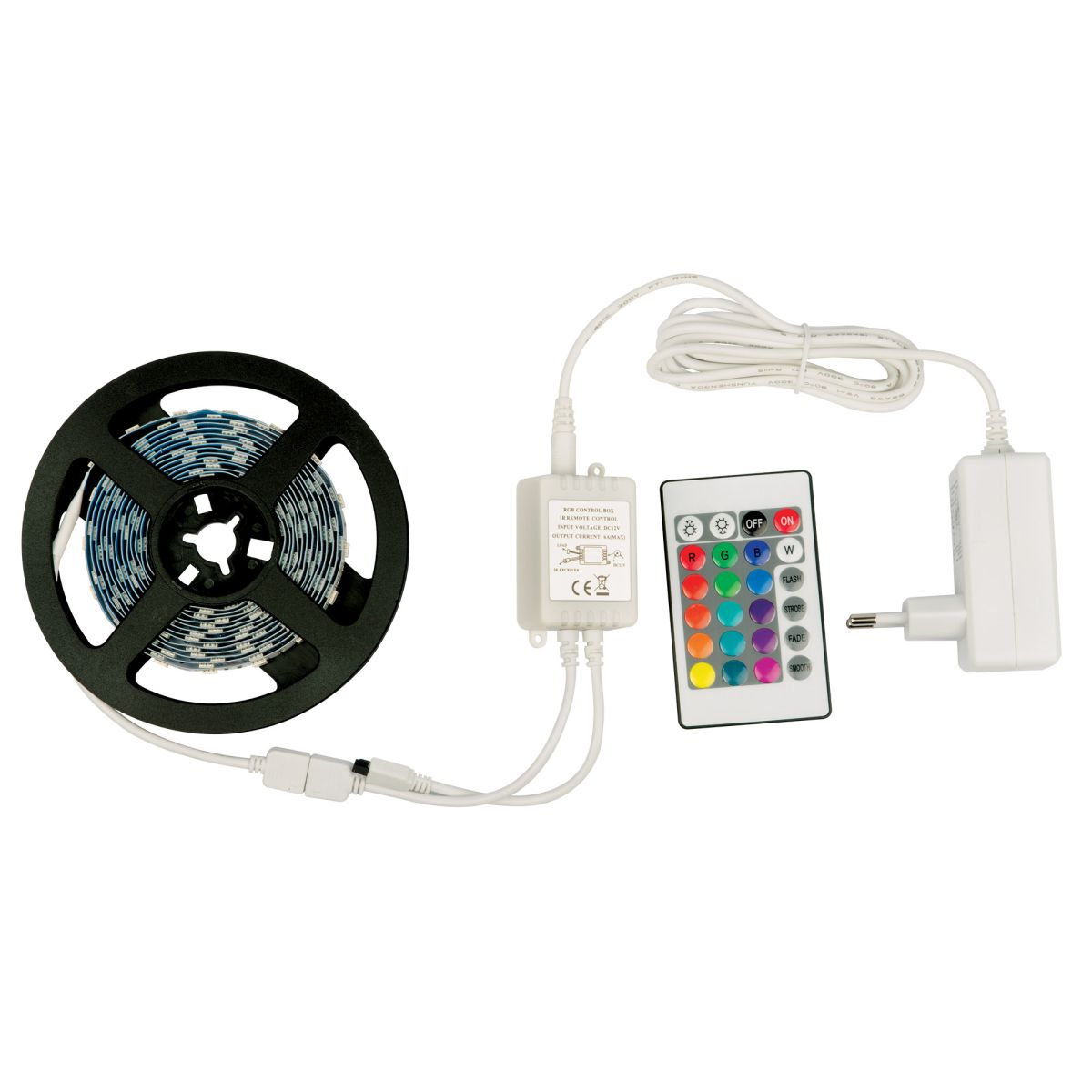 ULS-Q221 5050-60LED/m-IP20-3M-RGB RRP36C24 Комплект светодиодной ленты 3м. IP20. RGB. Адаптер 36Вт.