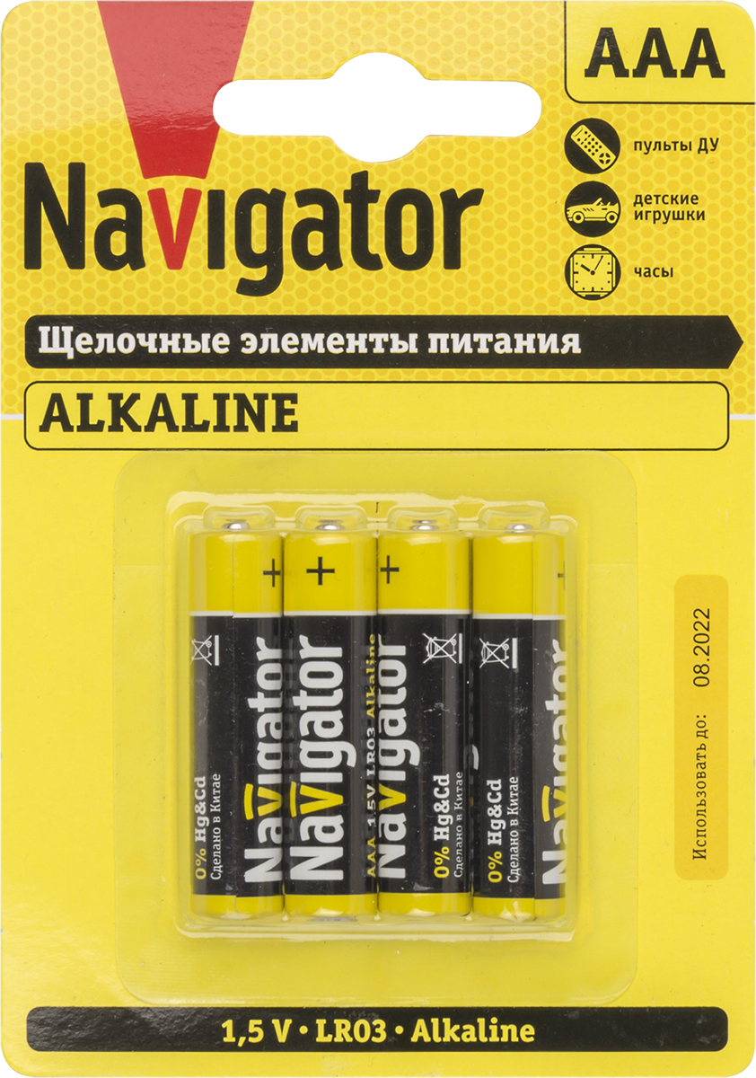 Элемент питания Navigator 61 462 NBT-NPE-LR03-BP4