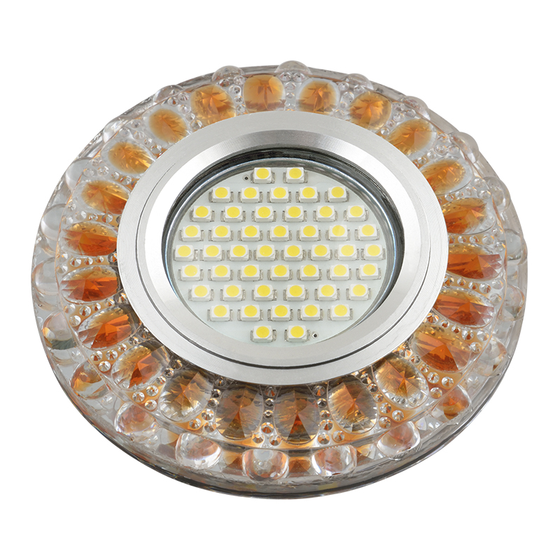 DLS-L151 GU5.3 GLASSY/GOLD Светильник декоративный встраиваемый, серия Luciole. Без лампы, GU5.3. До