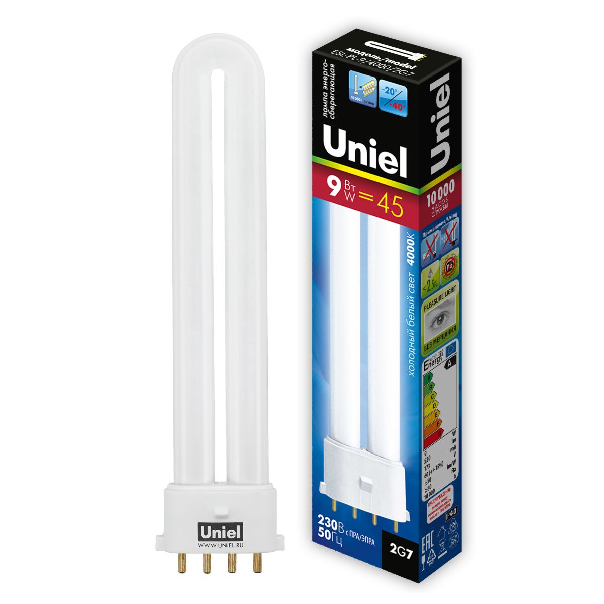 ESL-PL-9/4000/2G7 Лампа энергосберегающая : Картонная упаковка, шк 4607143129351