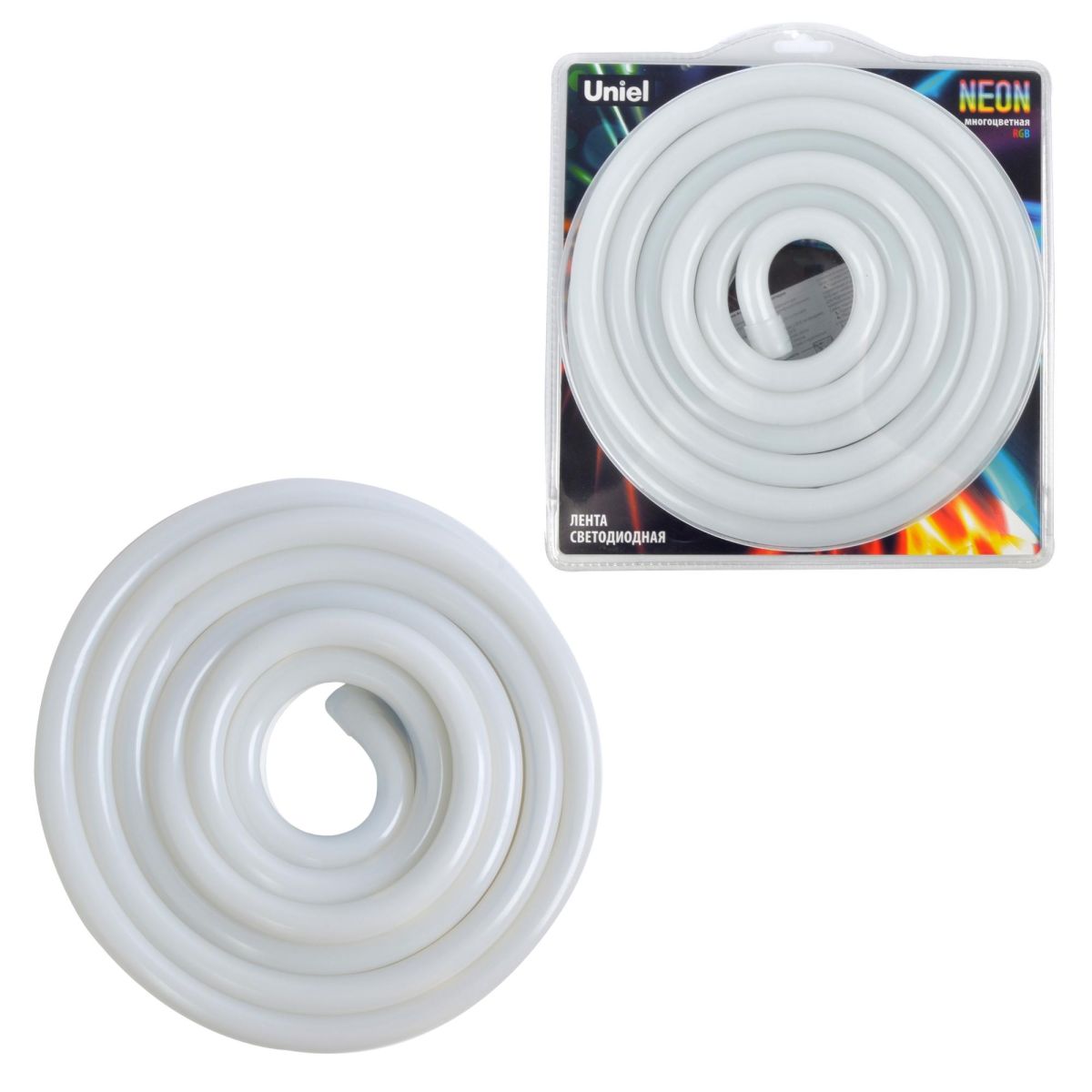 ULS-N02-5050-60LED/m-13mm-IP67-DC12V-14W/m-5M-RGB Светодиодная гибкая герметичная лента. NEON. Катуш