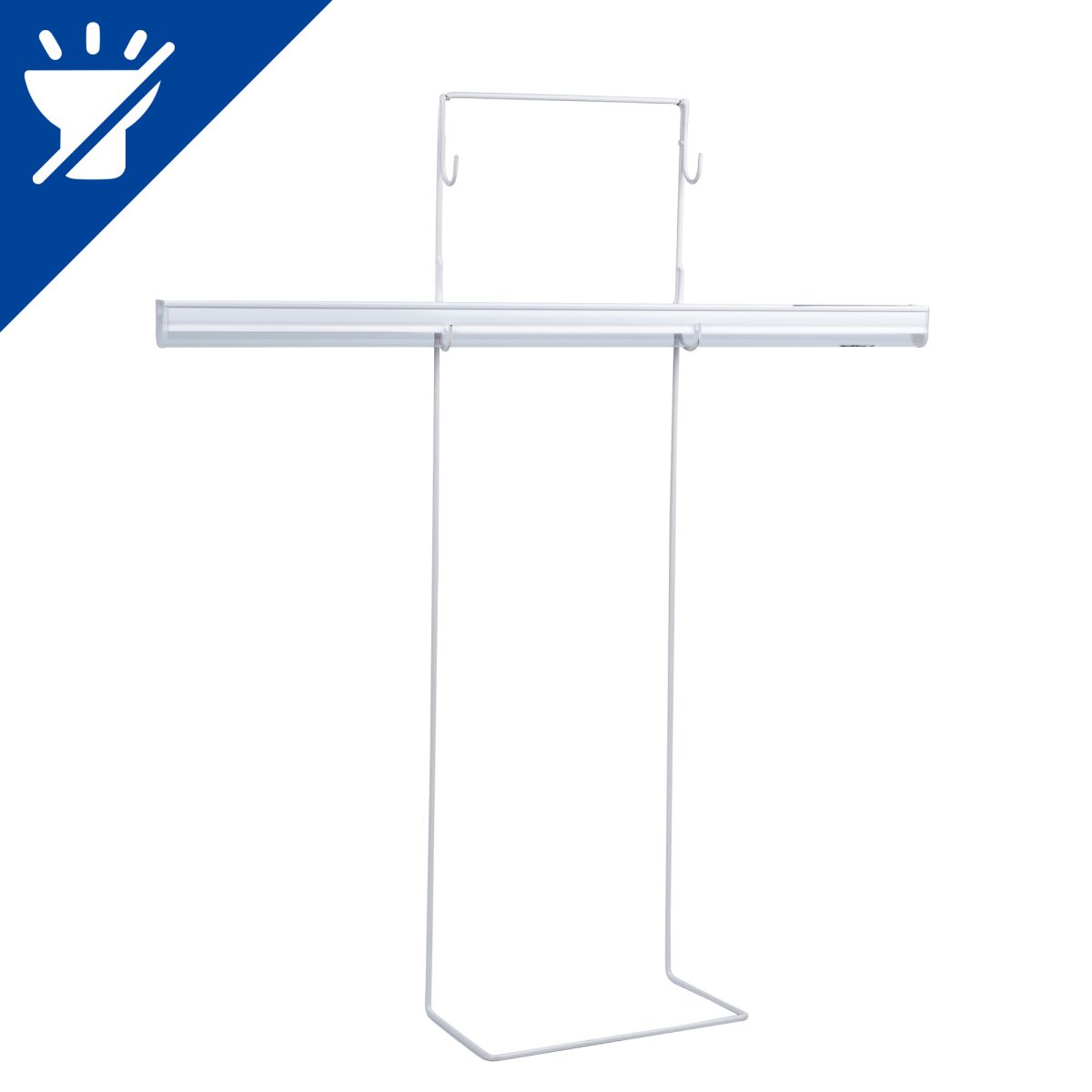 UFP-G11A H65/50 WHITE Подставка металлическая для светильника ULI-P, 2 уровня, высота 650 мм. Белая.