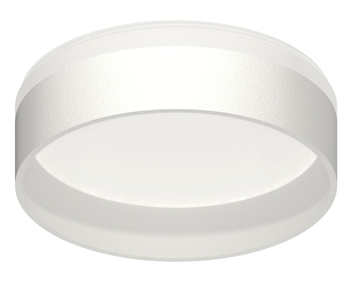 Насадка передняя для корпуса светильника N8461 SWH/FR белый песок/белый матовый D85*H34mm Out30mm GX