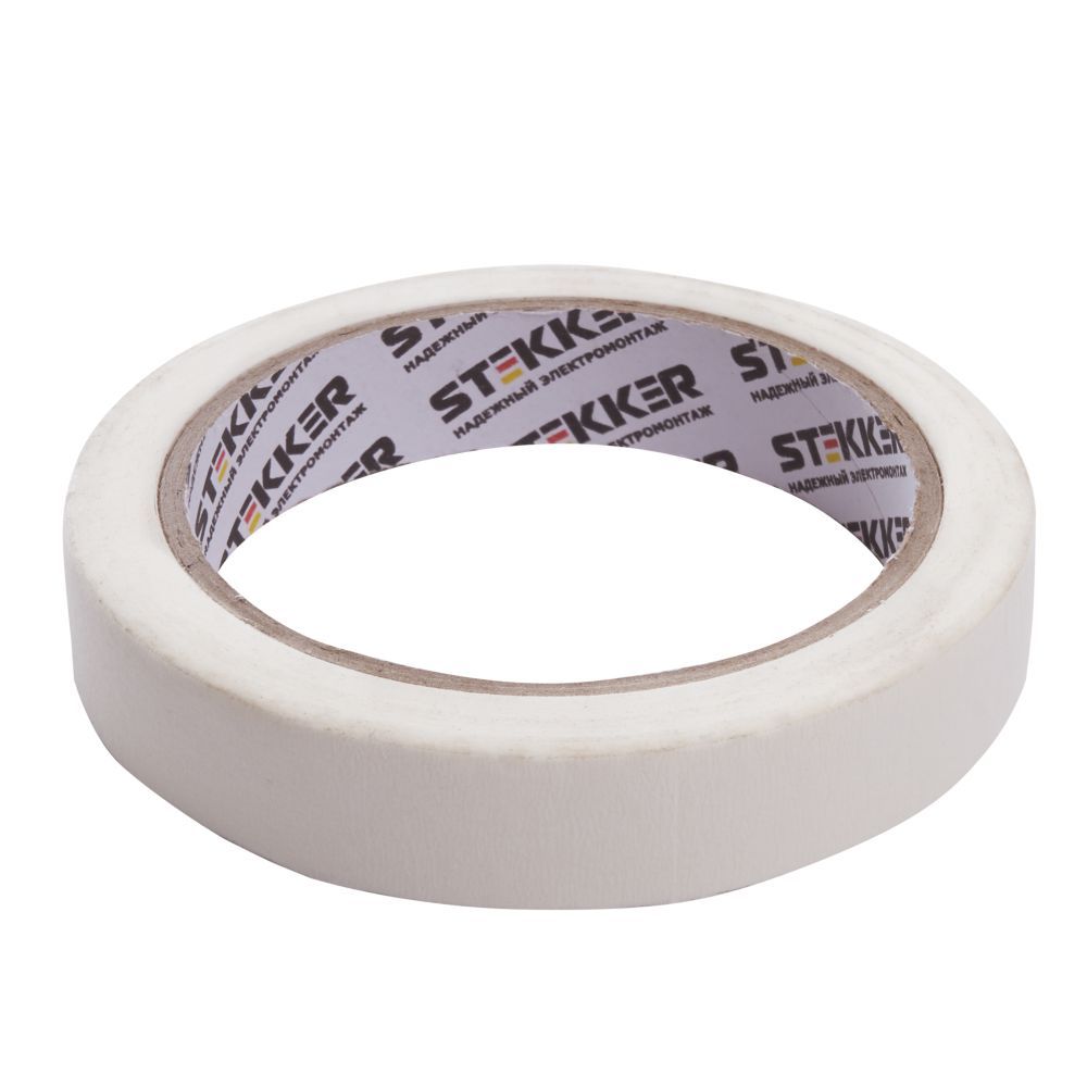 Малярная лента 18 мм, длина 25 м, на бумажной основе, белый, INTP7-18-25