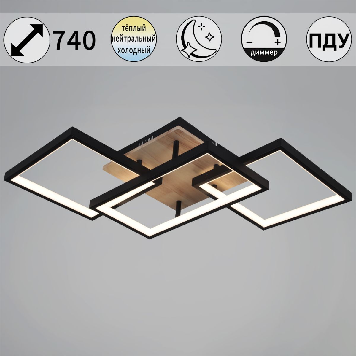 49560-0.3-03 BK+WOOD светильник потолочный