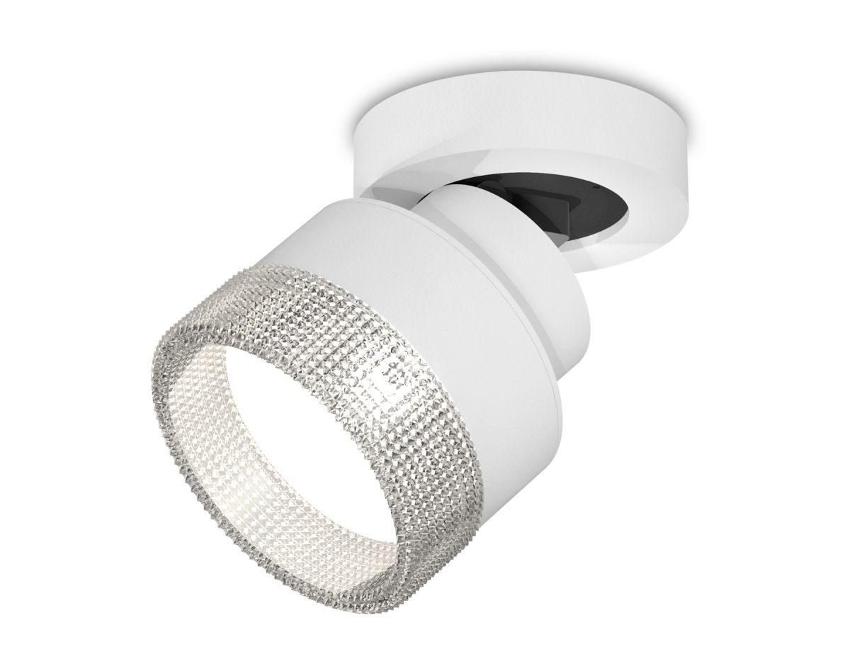 Комплект накладного поворотного светильника с композитным хрусталем XM8101040 SWH/CL белый песок/про