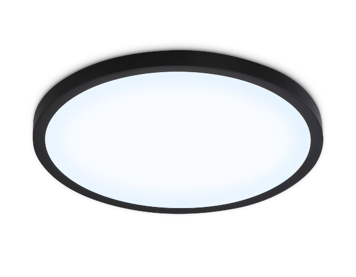 Светильник светодиодный ультратонкий FZ1961 BK черный IP54 40W 5000K D470*15 (Без ПДУ)