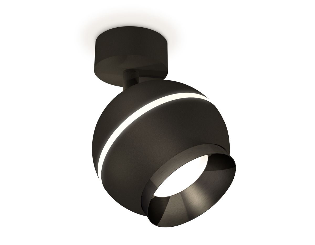 Комплект поворотного светильника с дополнительной подсветкой XM1102001 SBK/PBK черный песок/черный п