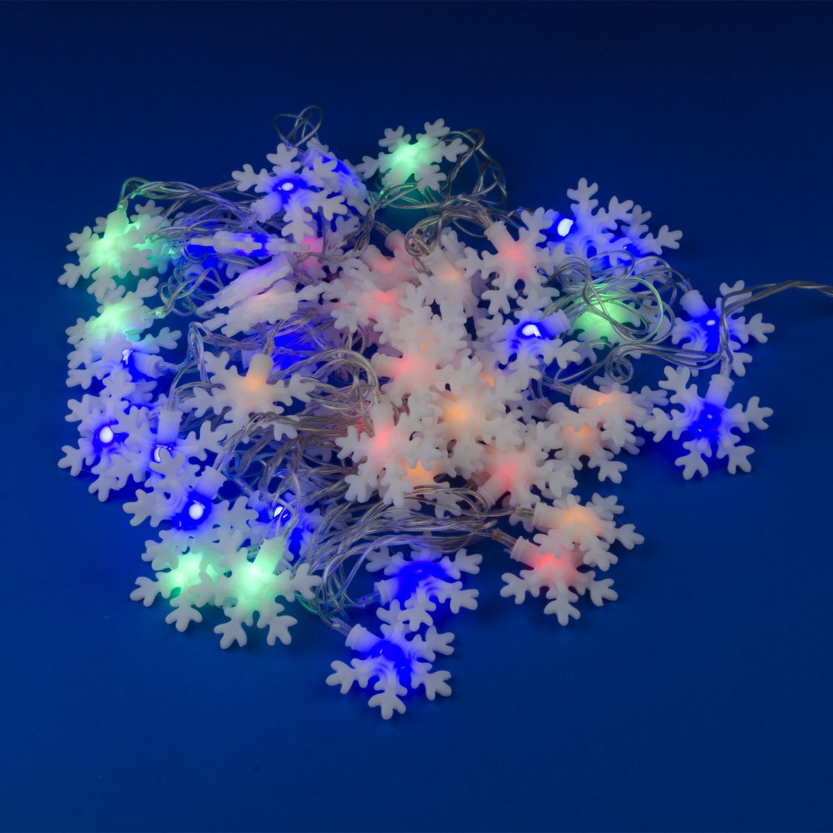 ULD-S0500-050/DTA MULTI IP20 SNOWFLAKES-3 Гирлянда светодиодная «Снежинки-3», 5м. 50 светодиодов. Ра